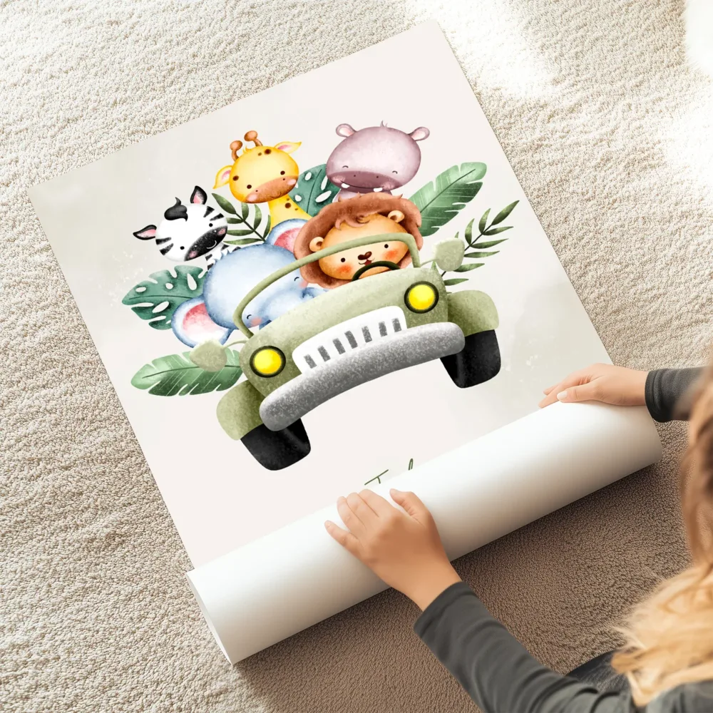 jungle dieren poster kinderkamer