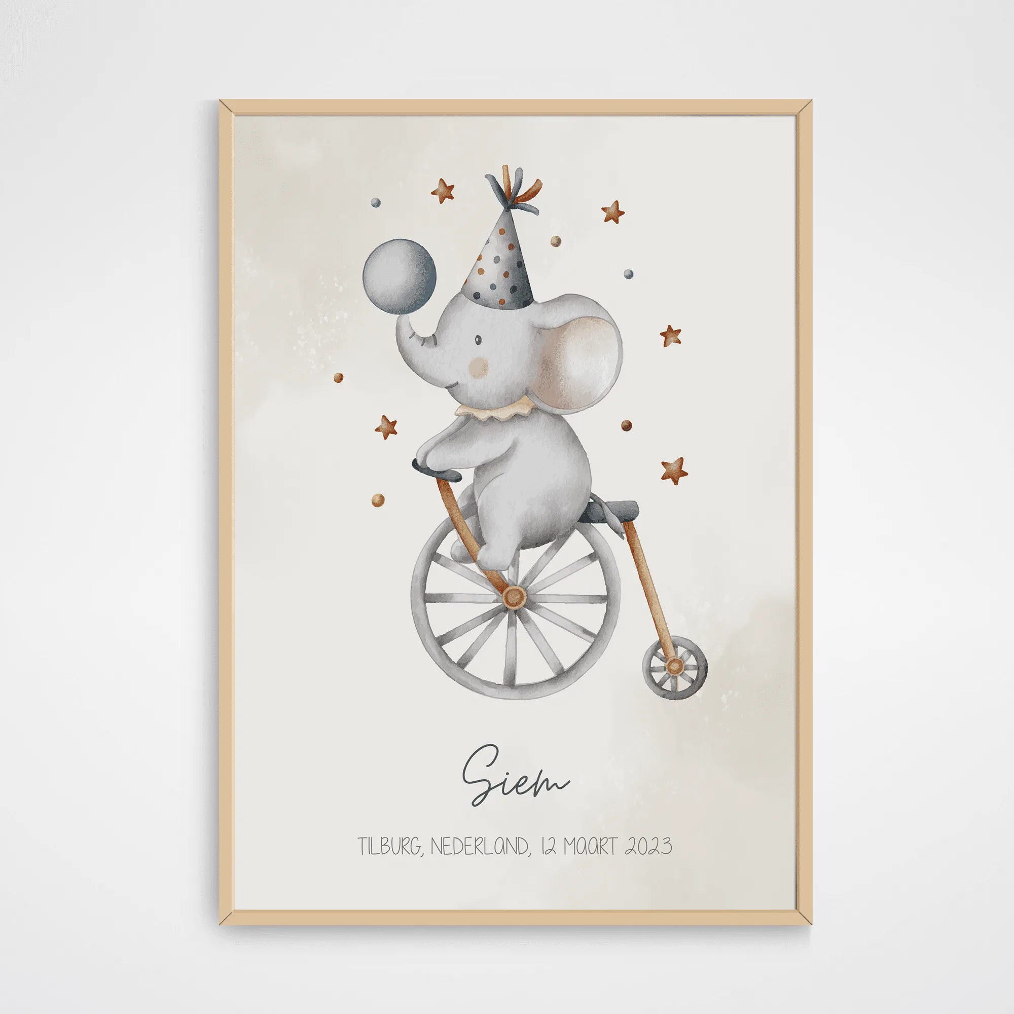 Olifantje poster baby- en kinderkamer