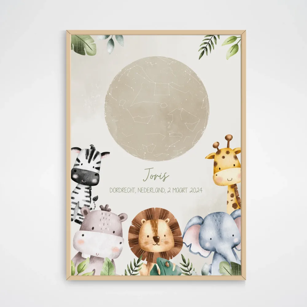 Sterrenhemel poster geboorte