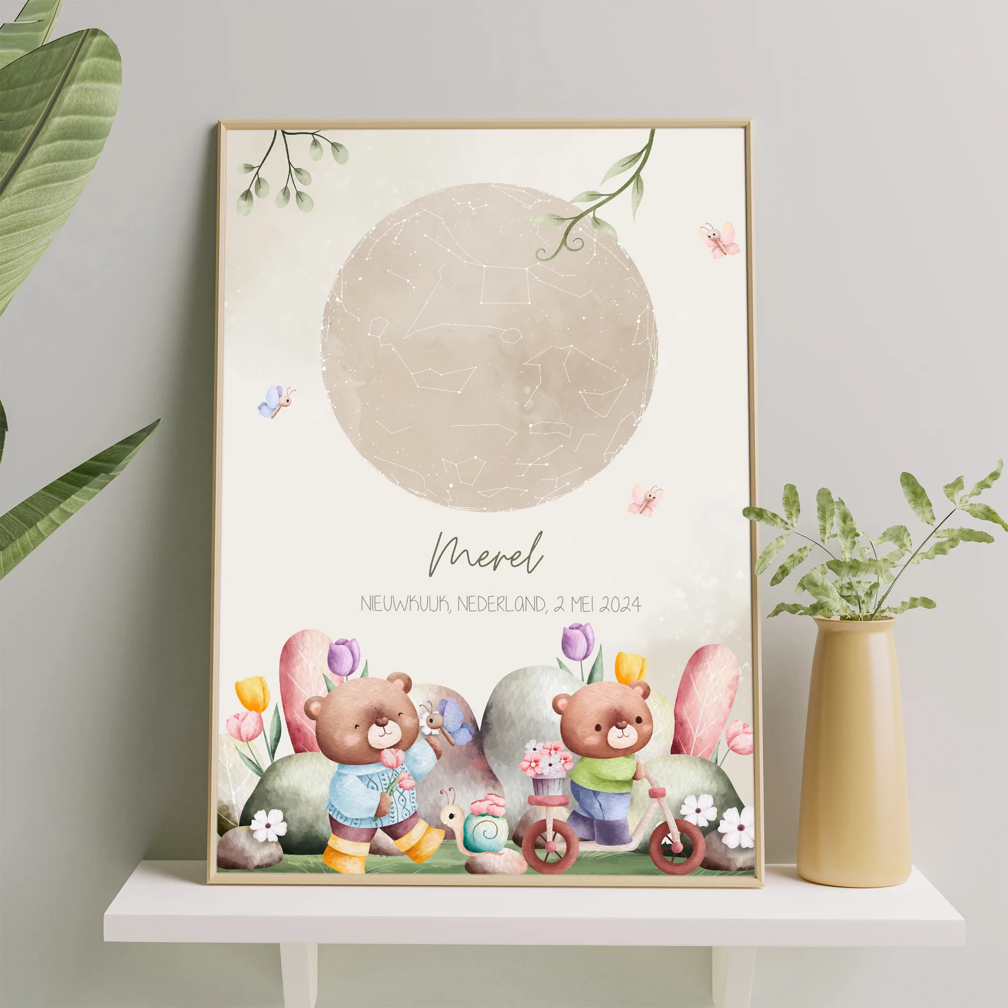 beertje poster babykamer