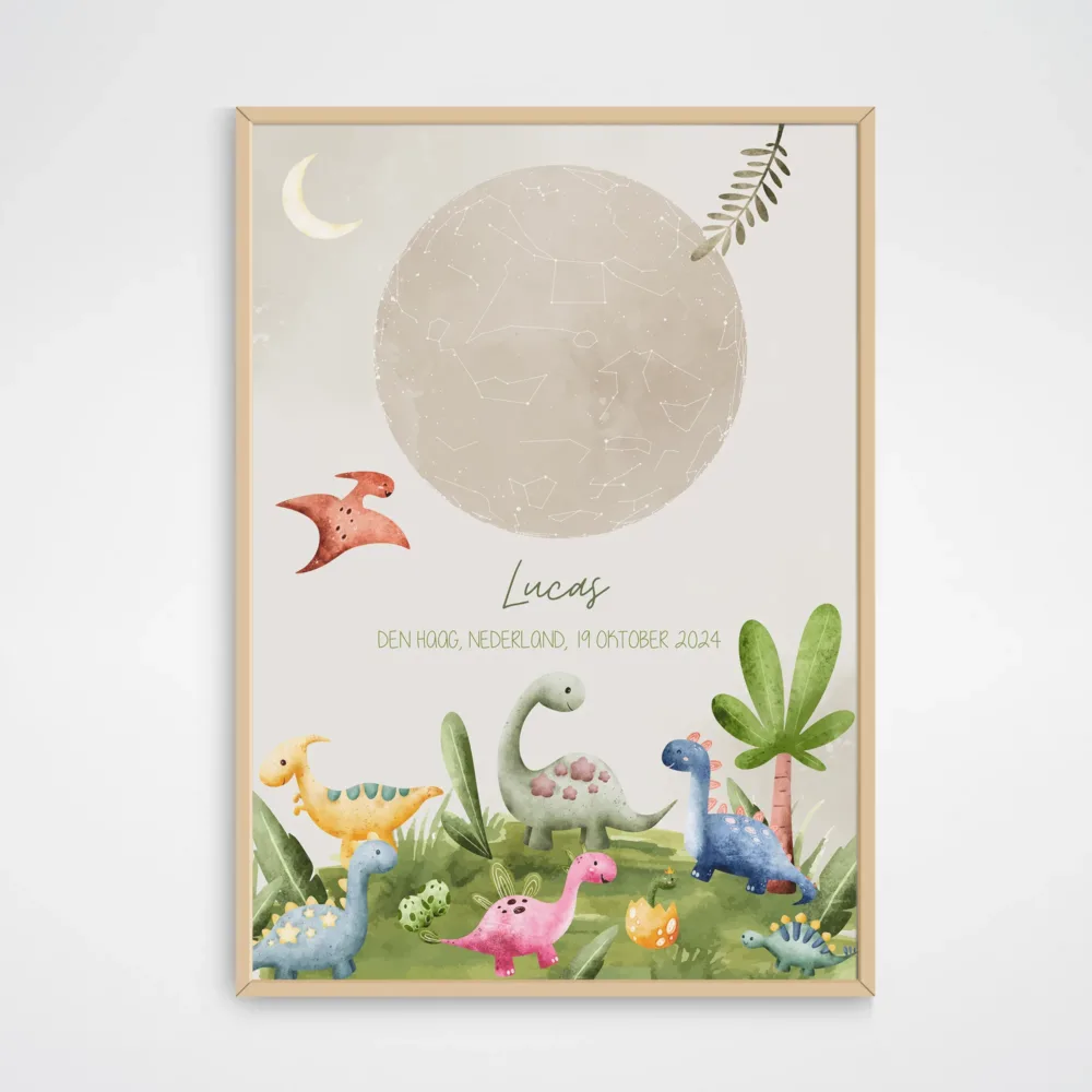 Dino poster babykamer