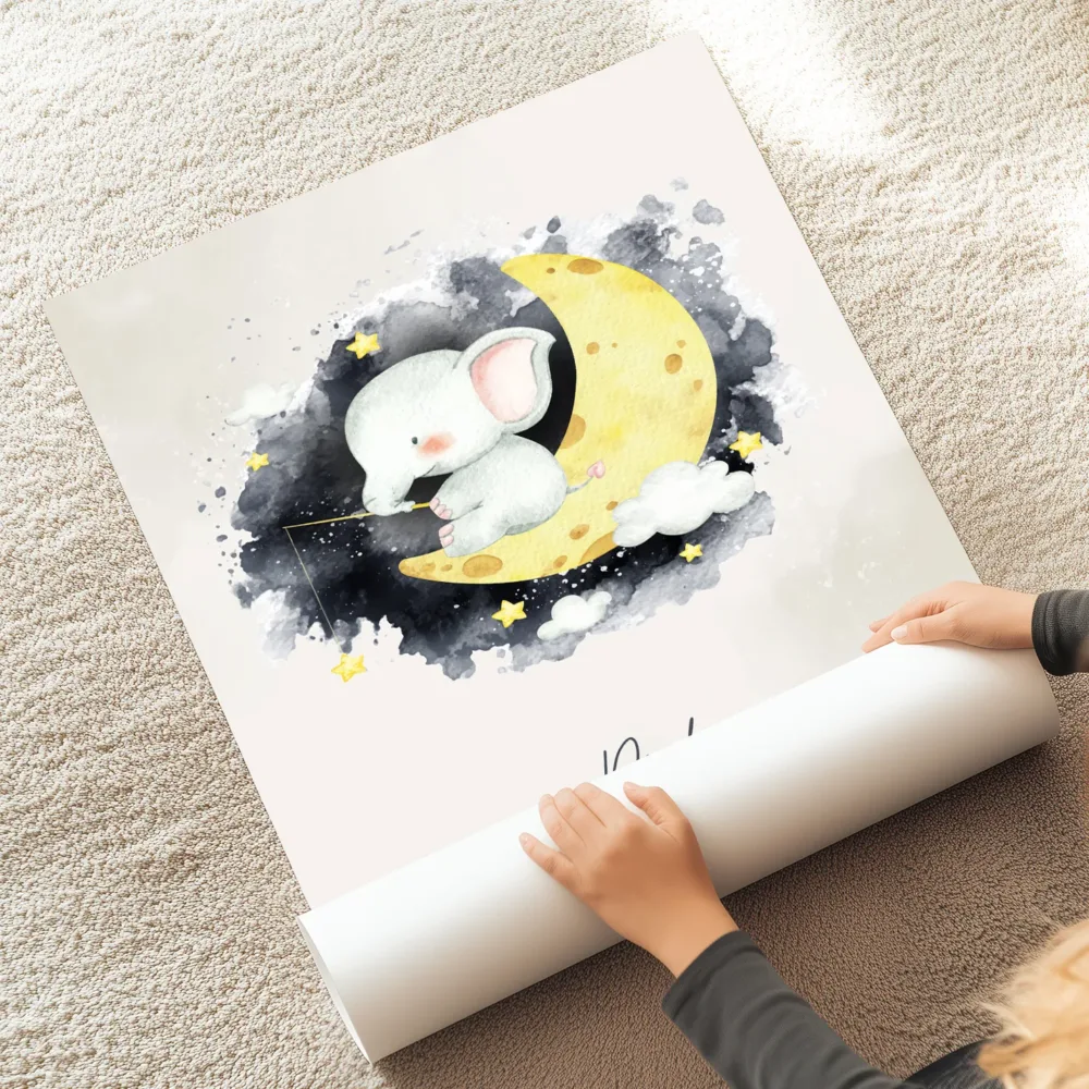 kinderkamer poster olifantje