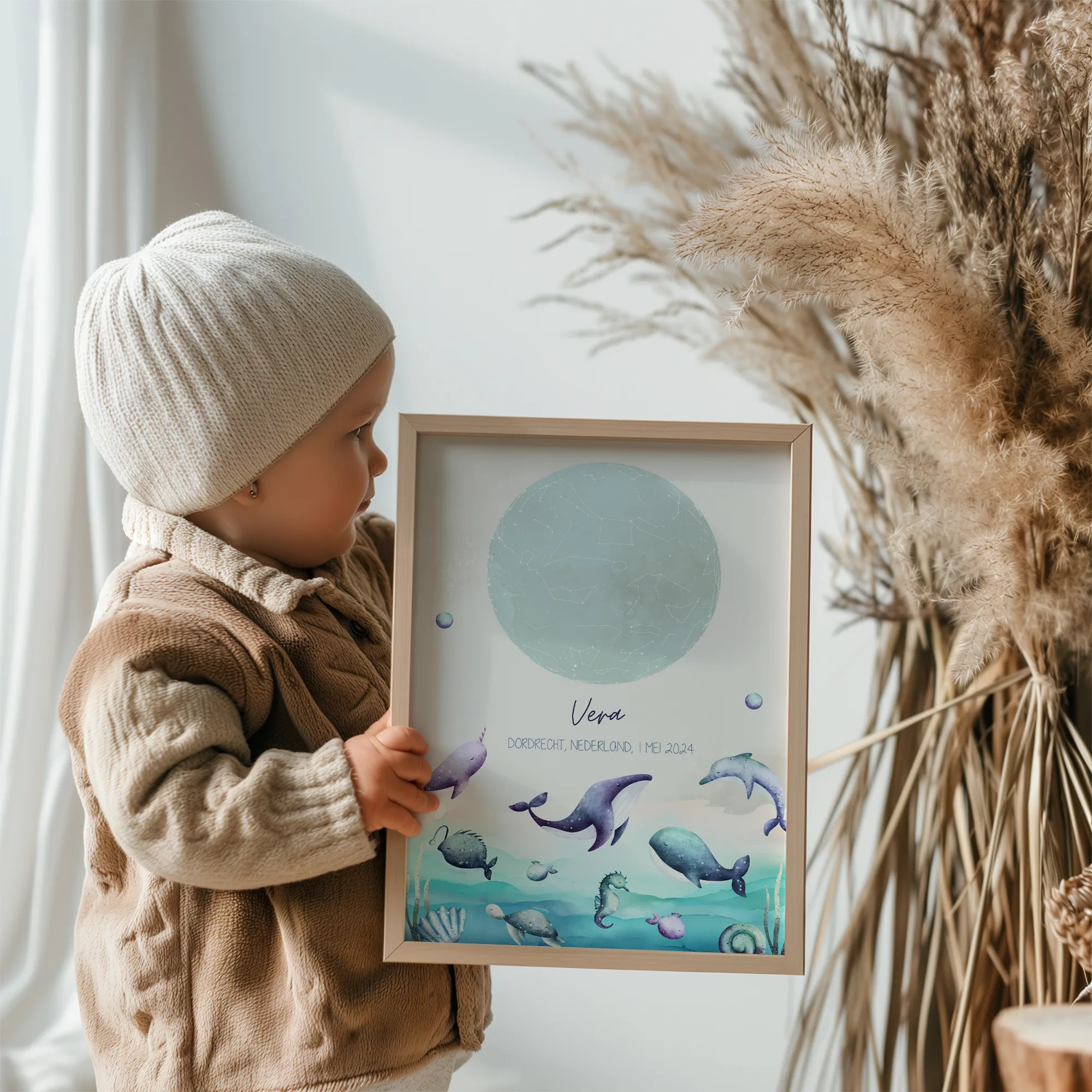 Dieren poster baby- en kinderkamer zeedieren