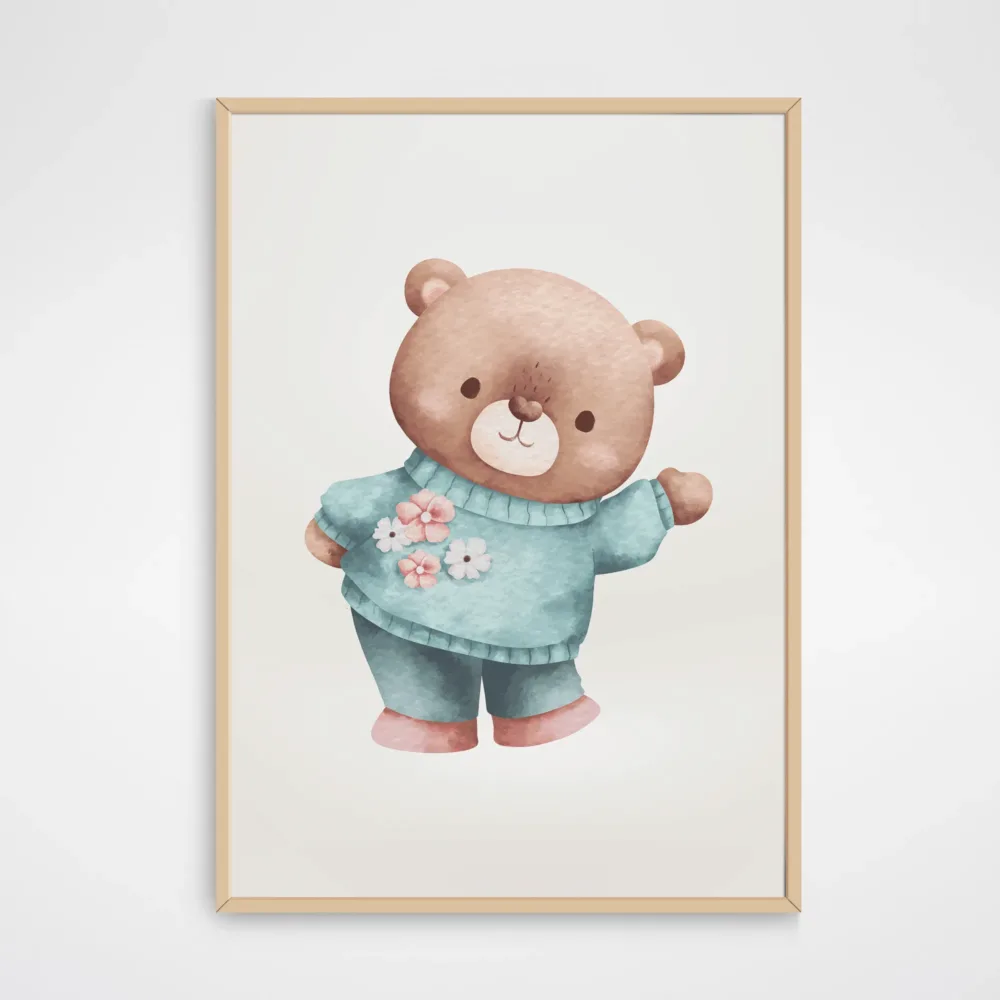 Teddy beertje poster baby- en kinderkamer