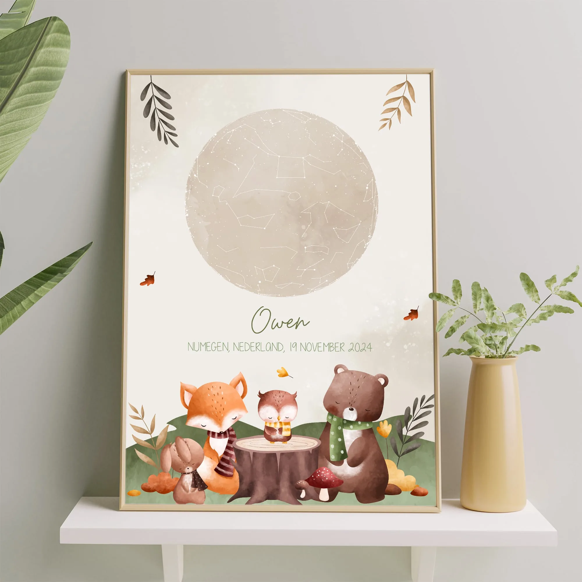 poster bosdieren babykamer