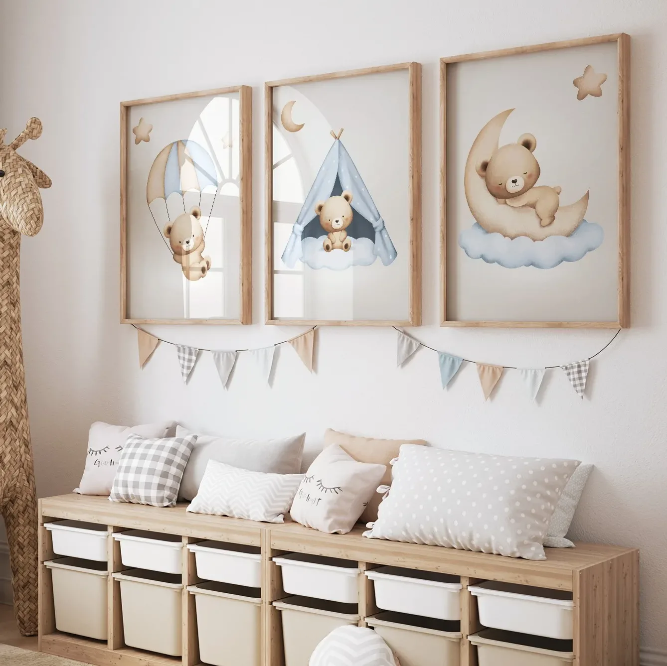 Poster set babykamer jongens