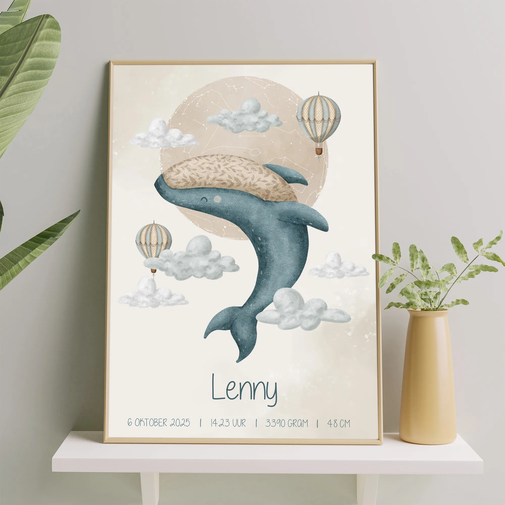 sterrenhemel poster geboorte zeedieren