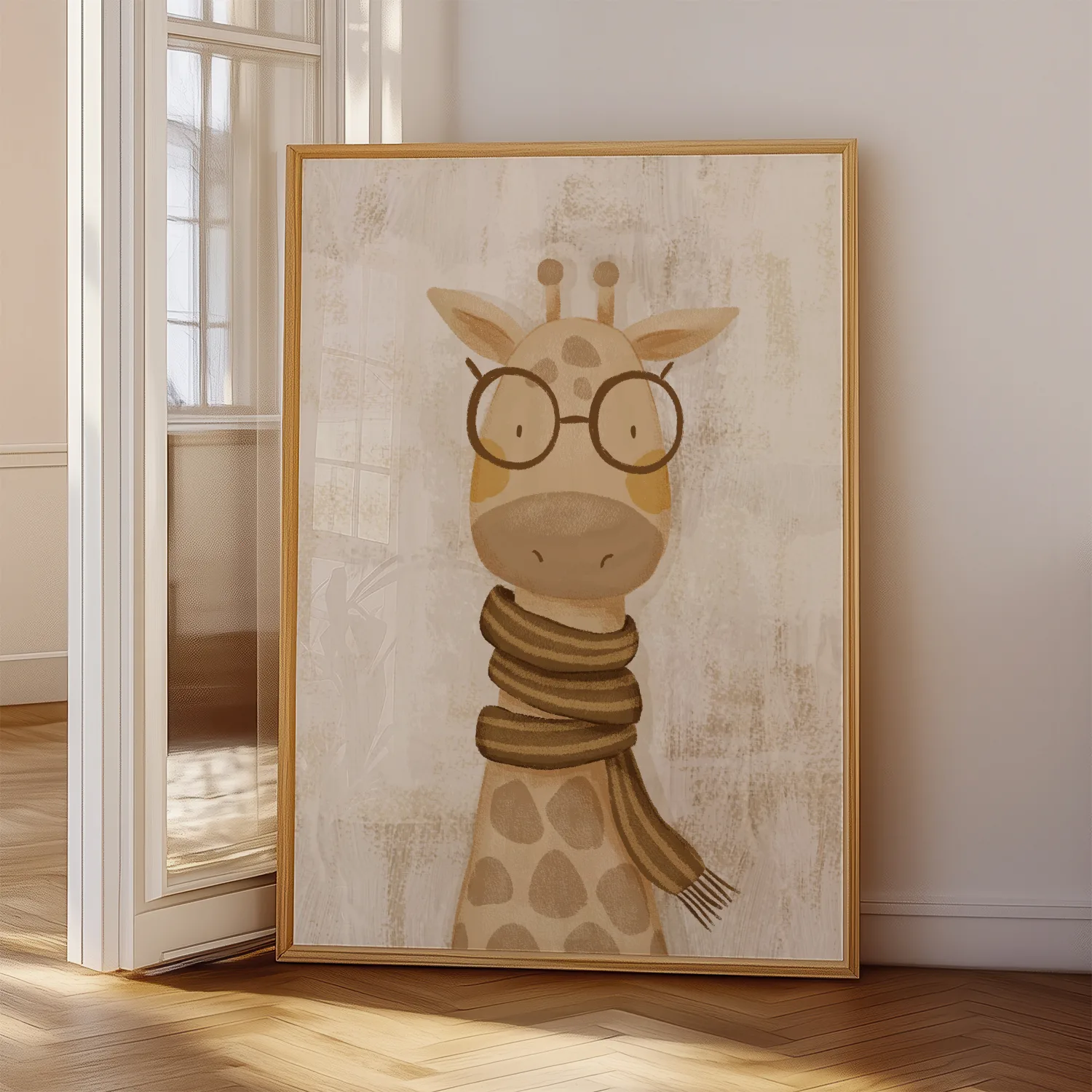Giraffe poster babykamer