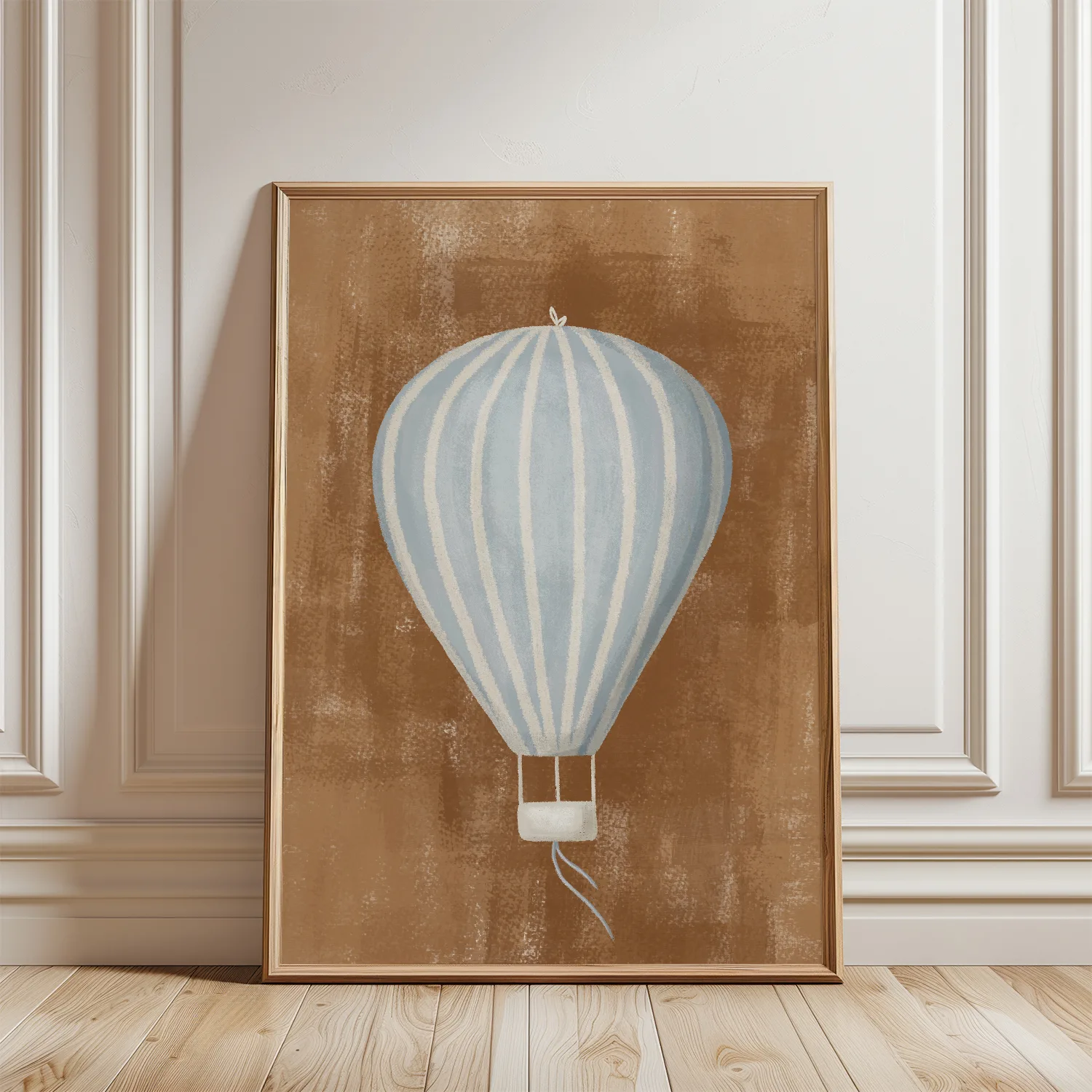 Luchtballon babykamer poster