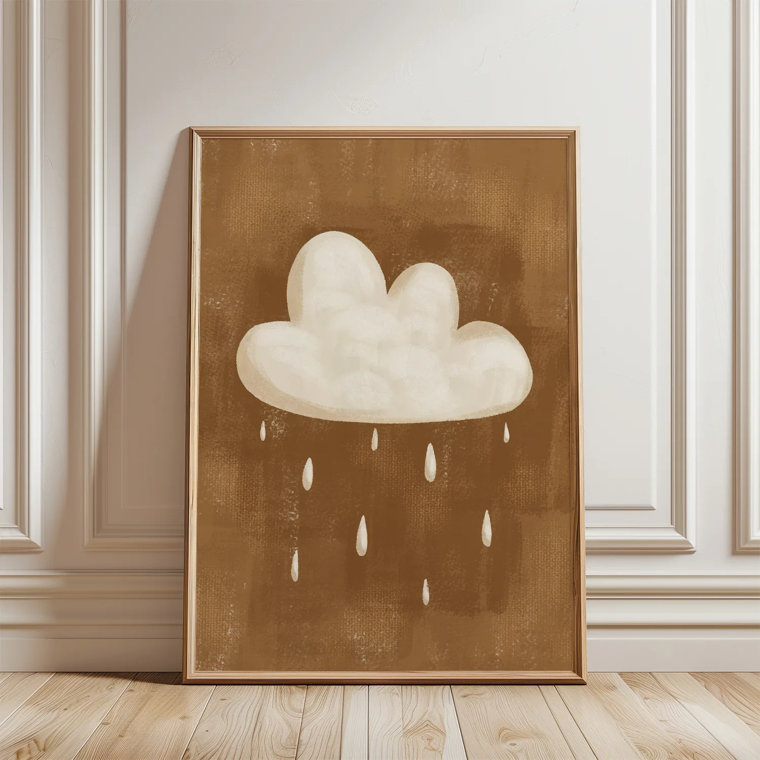 Beige kinderkamer poster