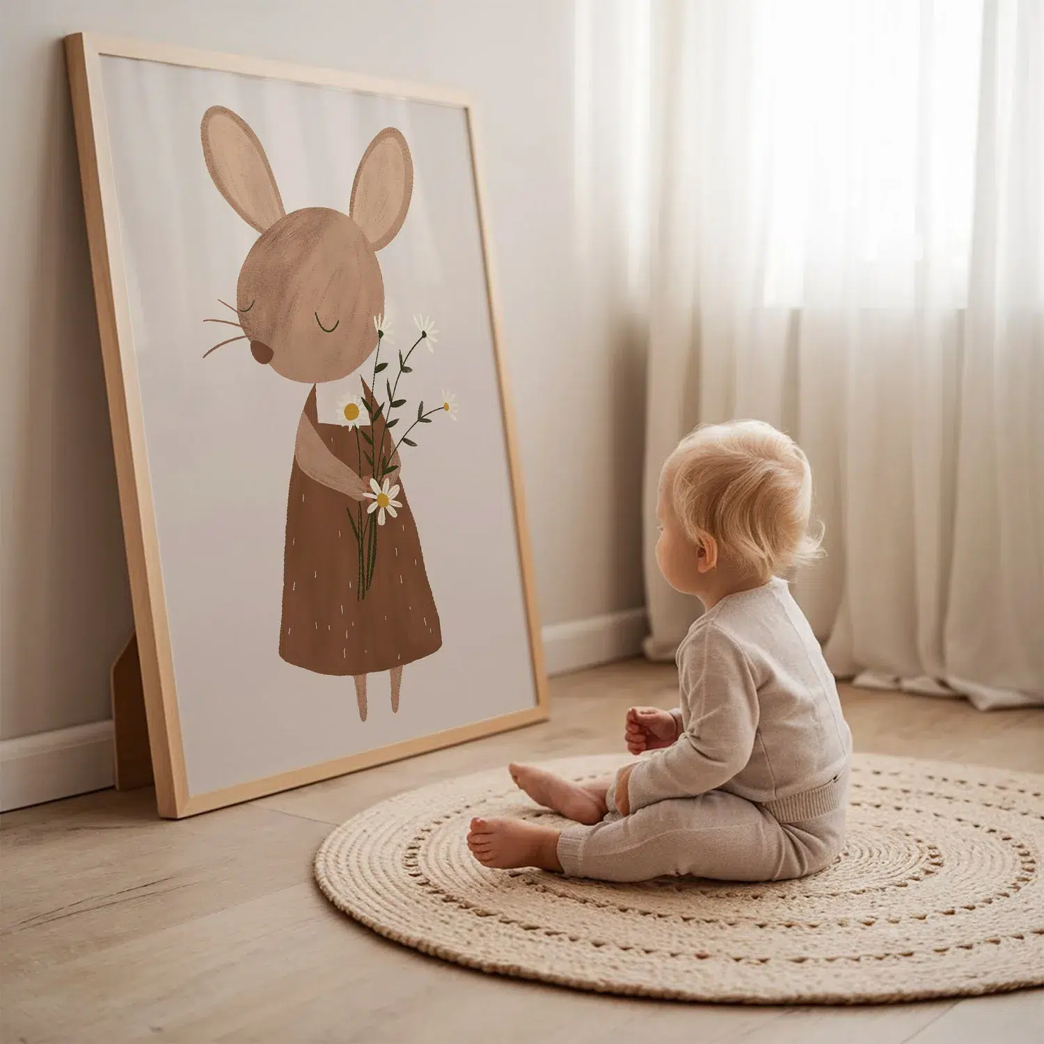 konijntje poster kinderkamer