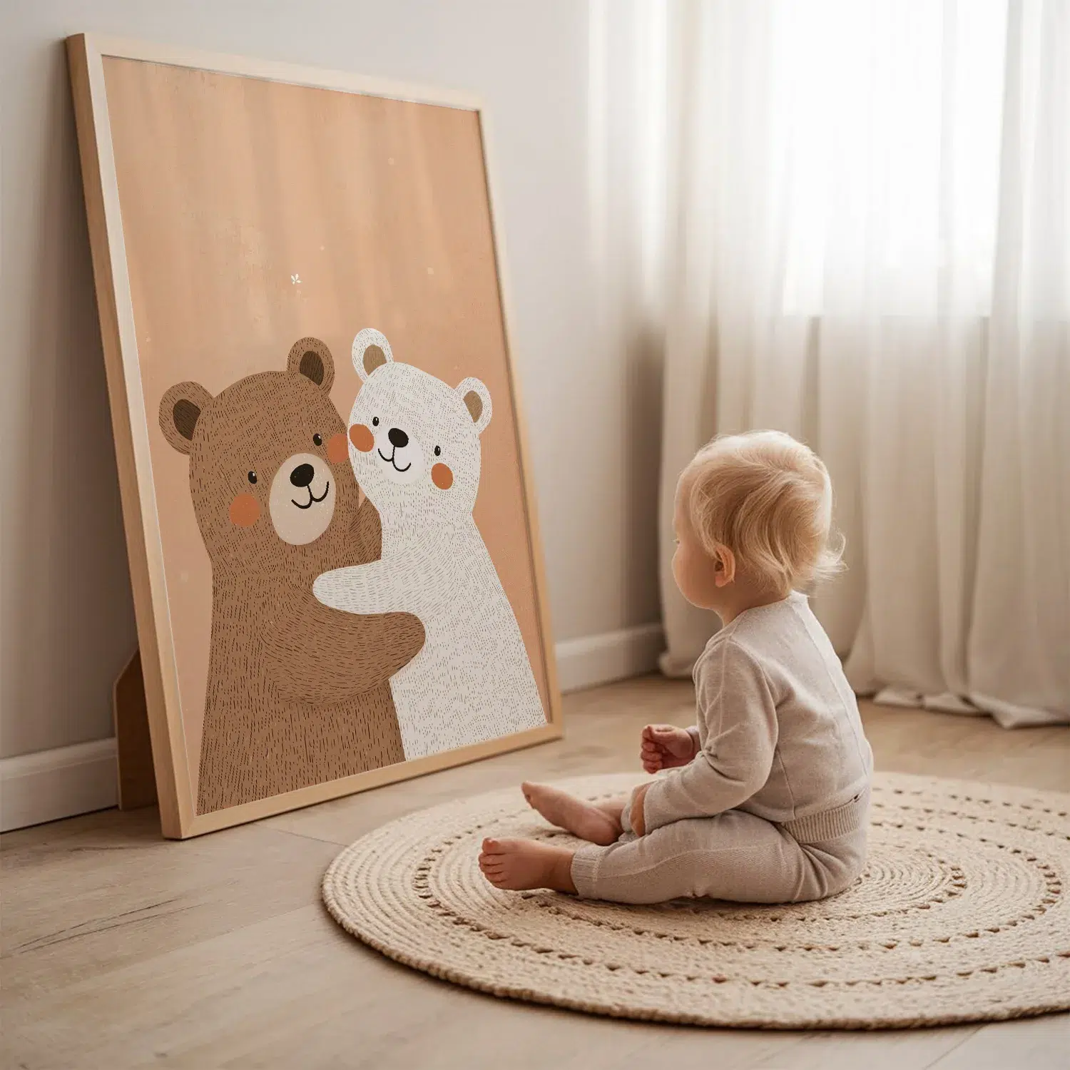 beertje poster babykamer