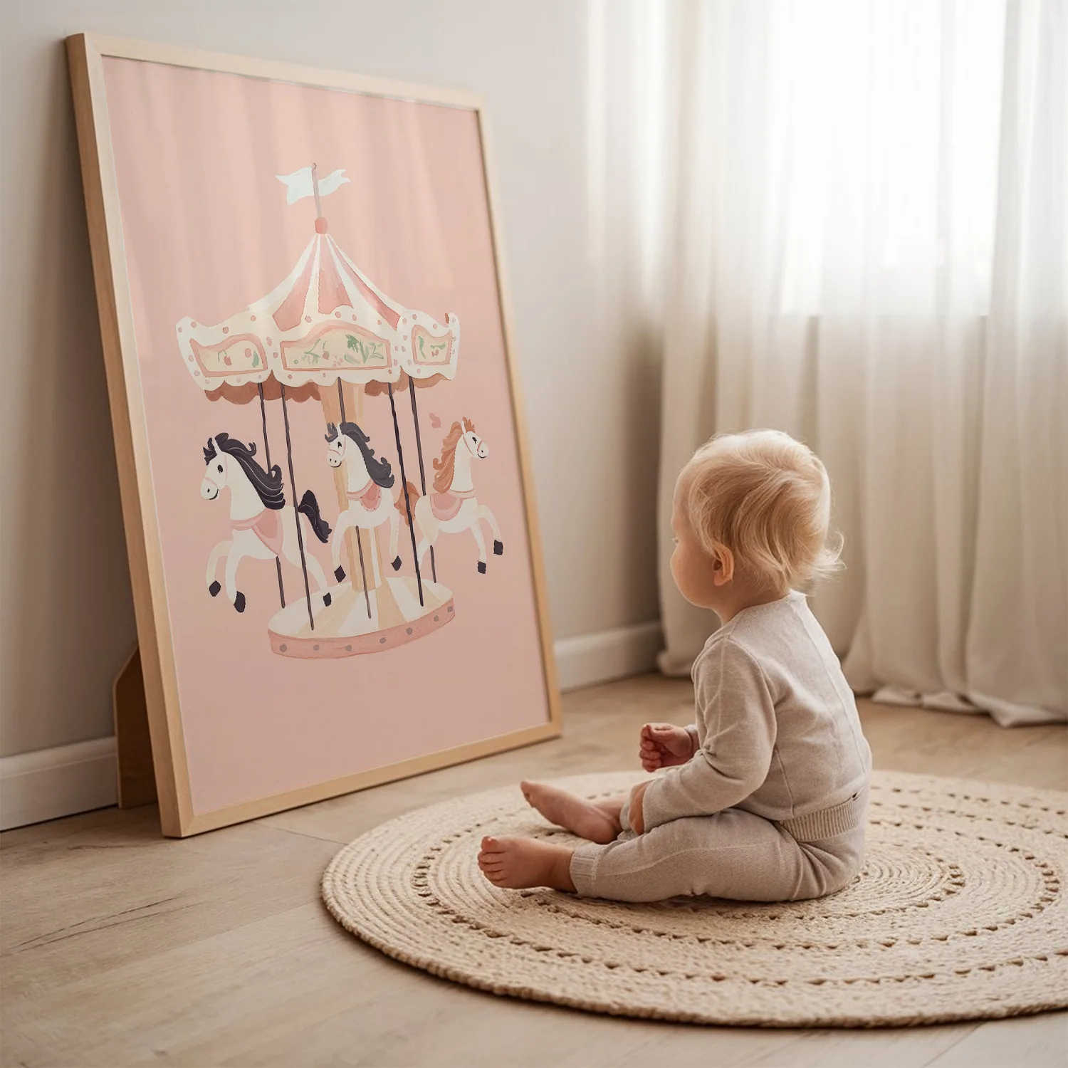 roze meisjeskamer poster