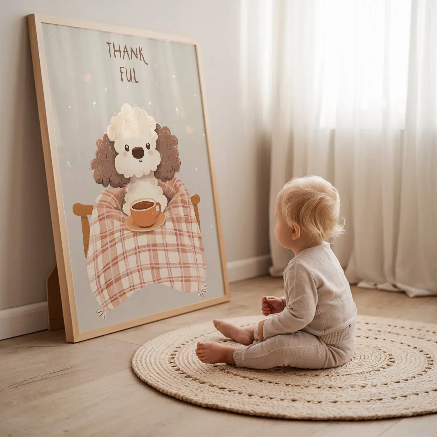 schattig hondje poster kinderkamer