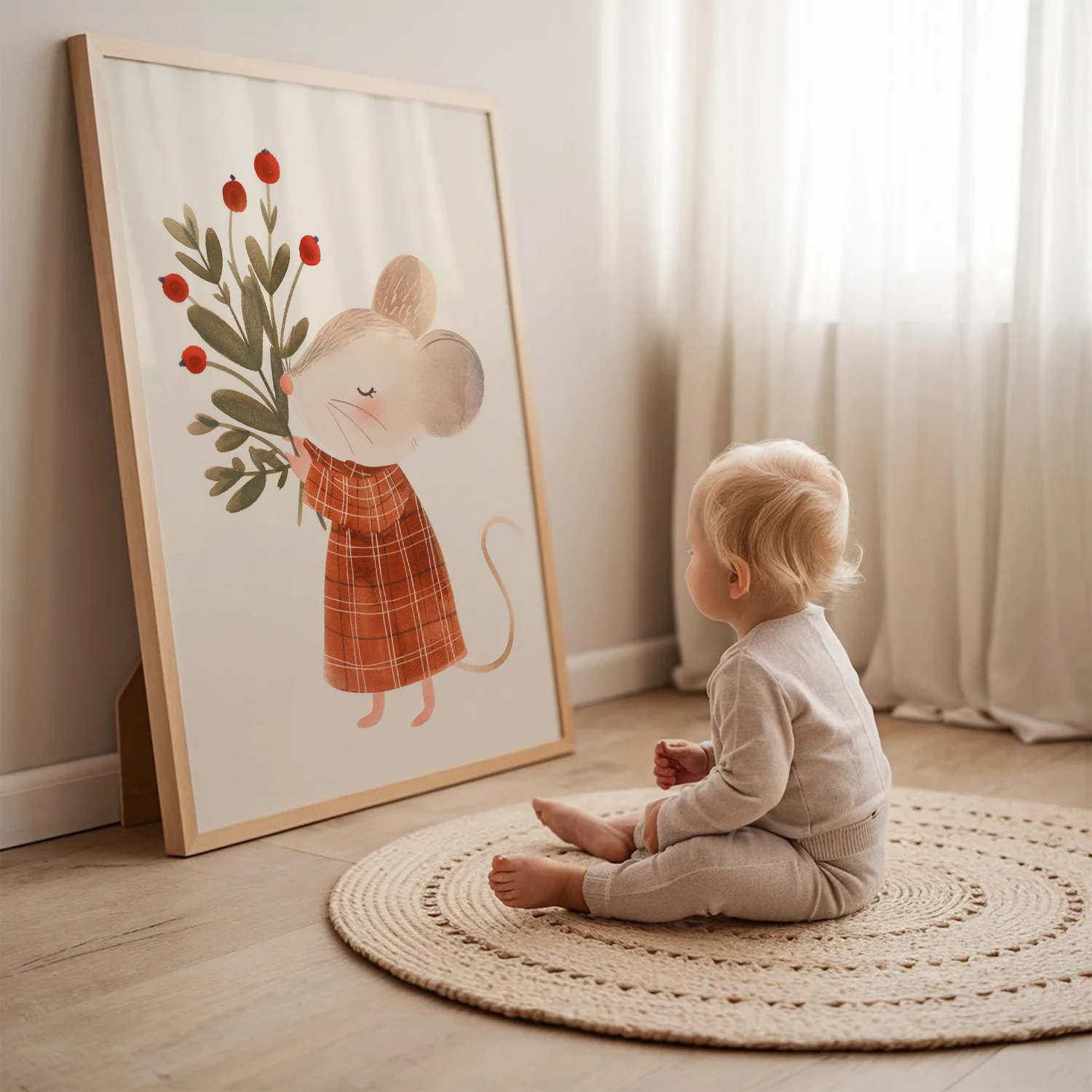 poster voor babykamer neutraal