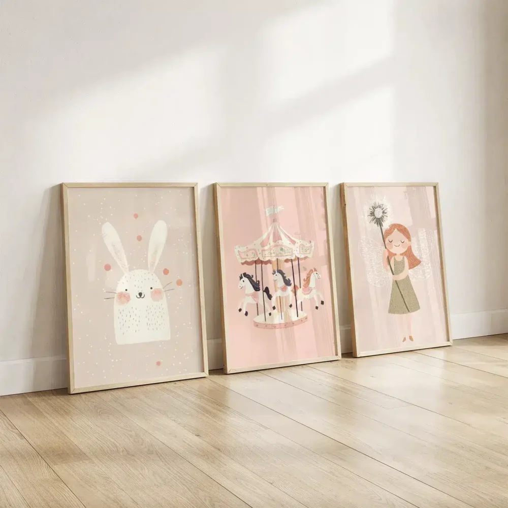 posters voor meidenkamer roze