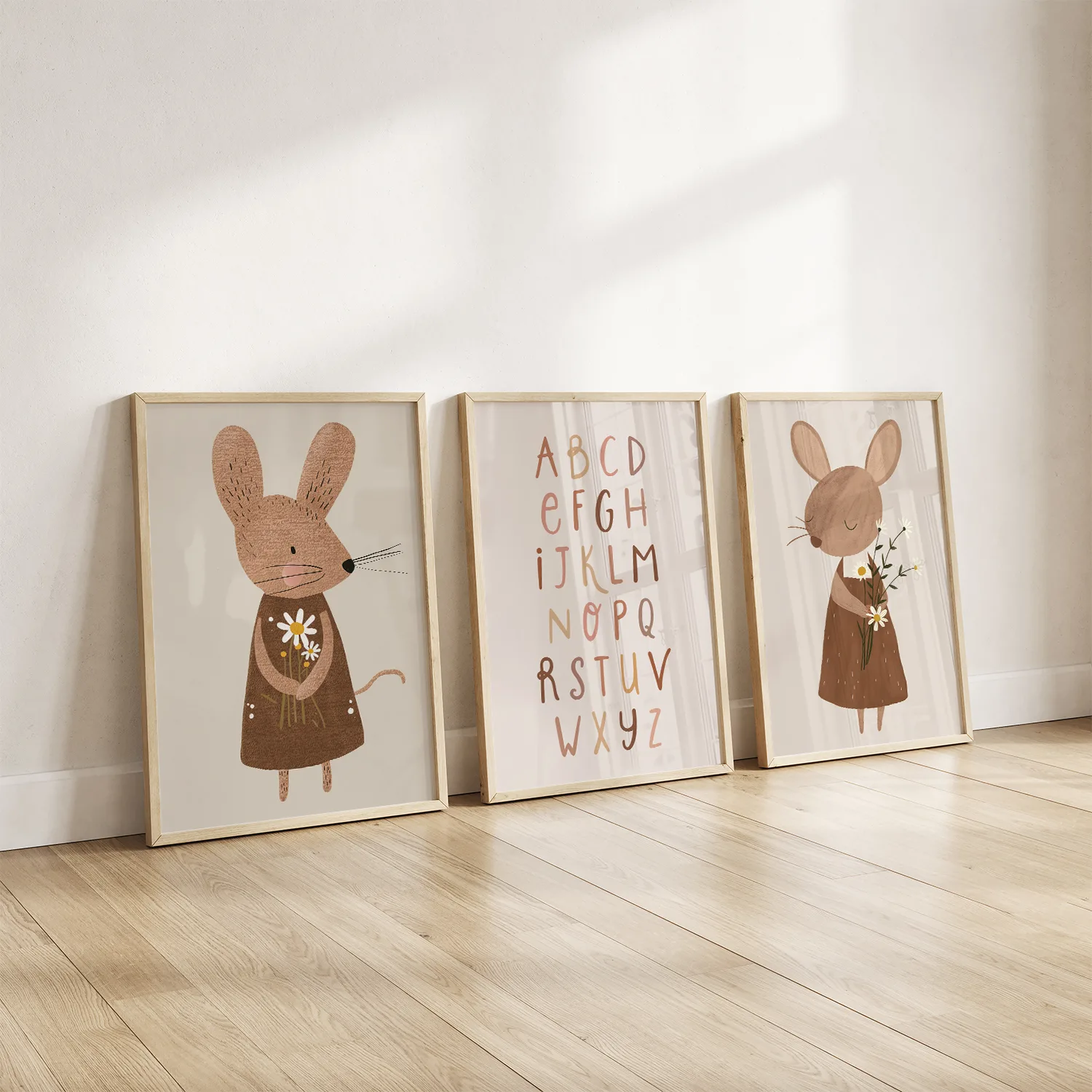 beige babykamer kinderkamer posters